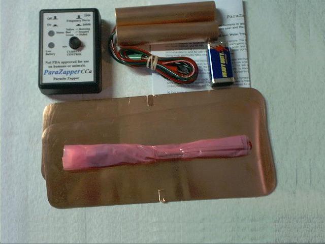 ParaZapper ™CCa parasite zapper with copper paddles and copper pads.