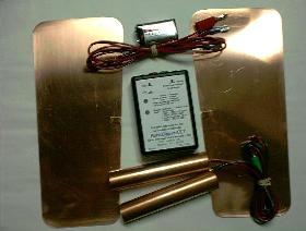ParaZapper™ CC1 con paletas de cobre y almohadillas de cobre.